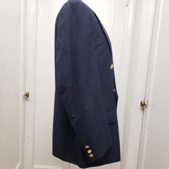 Burberry Double Breasted Navy Blazer - Picture 2 of 6